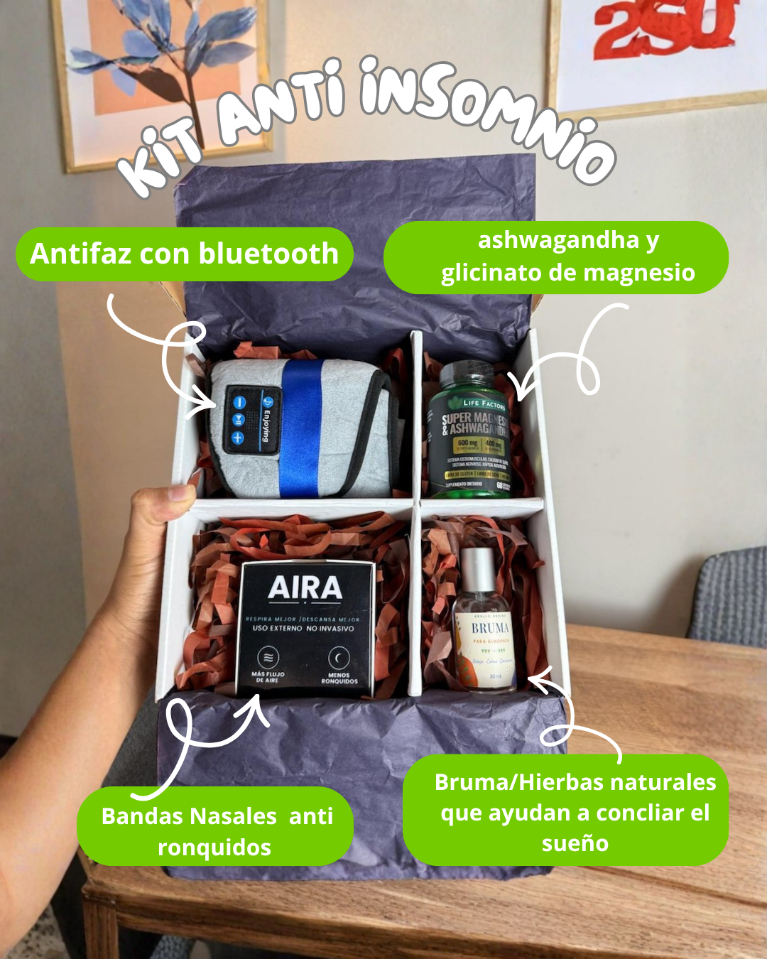 KIT  ANTI INSOMNIO 4 PRODUCTOS
