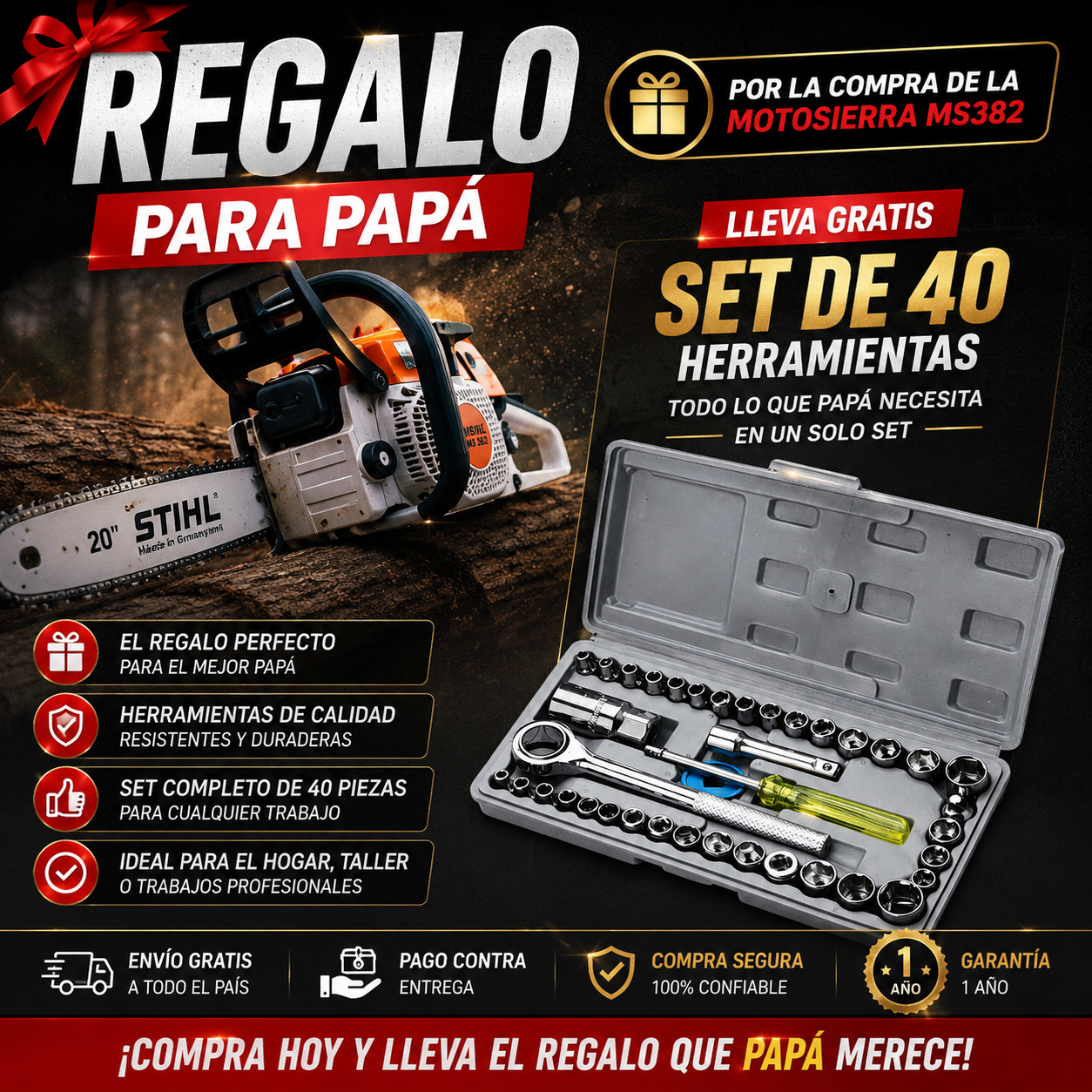 Set herramientas regalo para papa