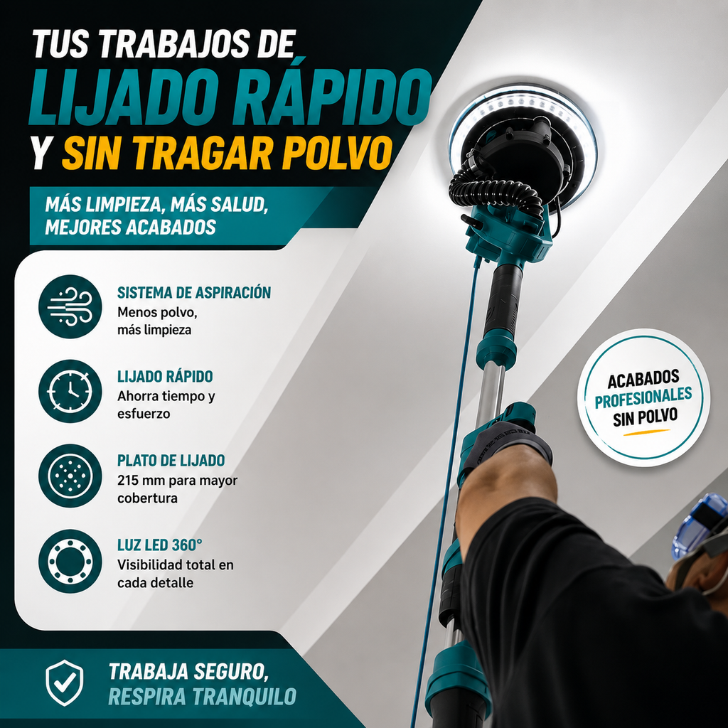 Lijadora de Pared y Techo Total 1050W Original