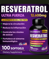 RESVERATROL 100 TABLETAS CON EXTRATO DE UVA Y VINO TINTO